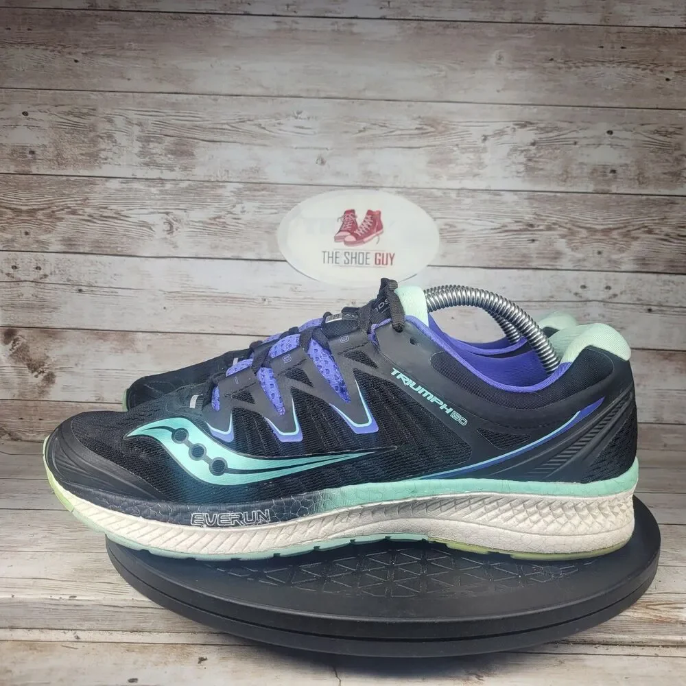 Saucony Trainers Women's Size 11 Black Triumph ISO 4 Low Top Running Shoes